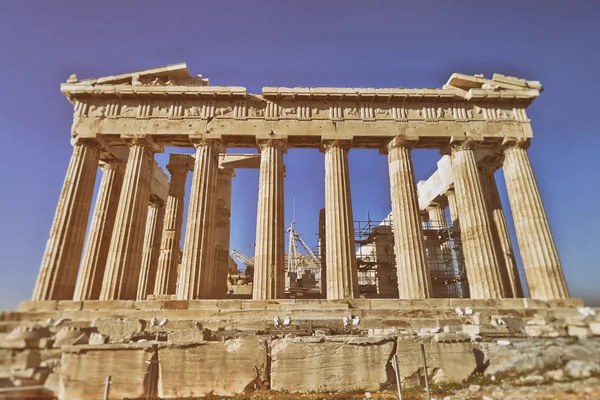 Grunge-Foto vom Parthenon-Tempel mit Instagram-Filter — Stockfoto