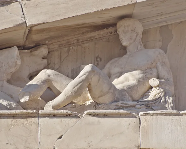 Parthenon west pediment detail, Dionysus — Stock Photo, Image