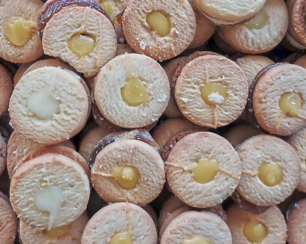 Biscotti fatti in casa marmellata — Foto Stock