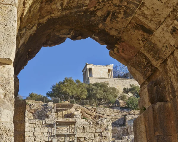 Atene Grecia, Herodeion teatro gradini — Foto Stock