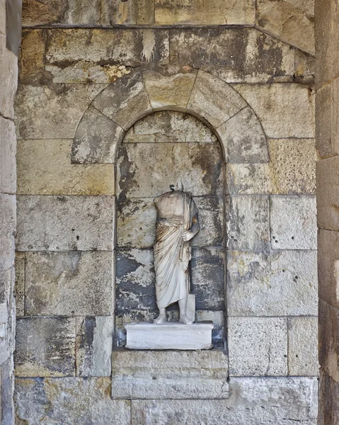 Athens  Greece, Roman emperor's Hadrian statue — Stock Photo, Image