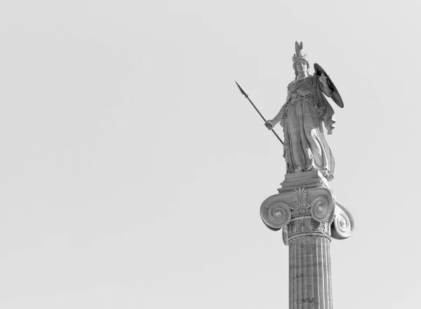 Estatua Atenas Antigua Diosa Griega Del Conocimiento Sabiduría Mucho Espacio — Foto de Stock