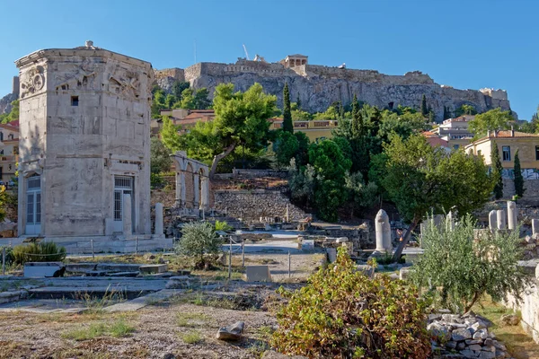 Atina Yunanistan Akropolis Altındaki Roma Forumunda Rüzgar Kulesi Havalandı — Stok fotoğraf