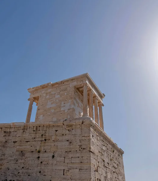 Athens Greece Athena Nike Victorious Small Temple Ionian Style Columns — Foto de Stock