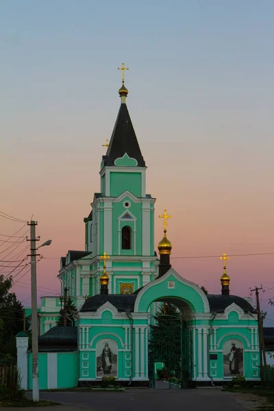 Brailiv Ukraine 2020 Holy Trinity Convent Dusk Sunset Road Entrance — Stock Photo, Image