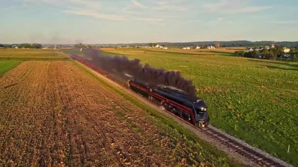 Ronks Pennsylvanie Septembre 2021 Vue Aérienne Une Machine Vapeur Qui — Video