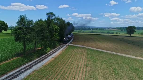 Ronks Pennsylvanie Juin 2021 Vue Aérienne Une Machine Vapeur Gonflant — Video