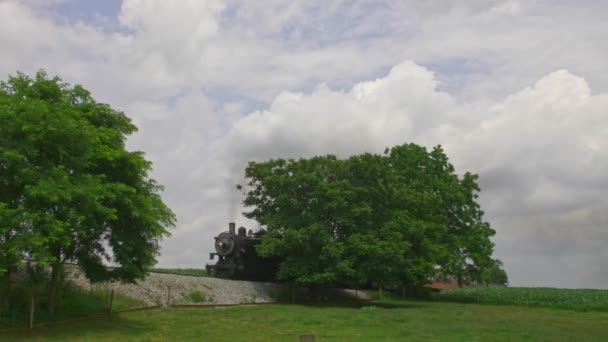 Ronks Pennsylvanie Juillet 2021 Vue Une Ancienne Machine Vapeur Restaurée — Video