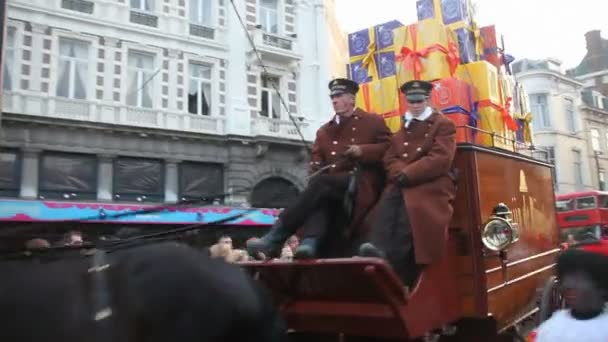 Santa claus festival in Nederland — Stockvideo