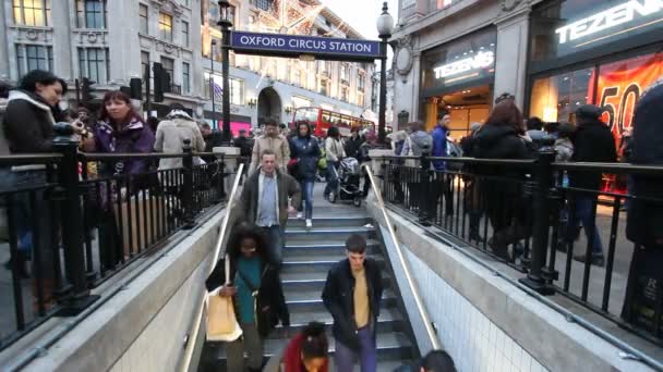 People at Subway in London, UK — Stock Video