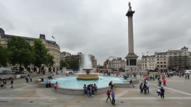 Trafalgar Square a Londra, Regno Unito — Video Stock