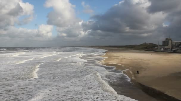 荷兰的海岸 — 图库视频影像