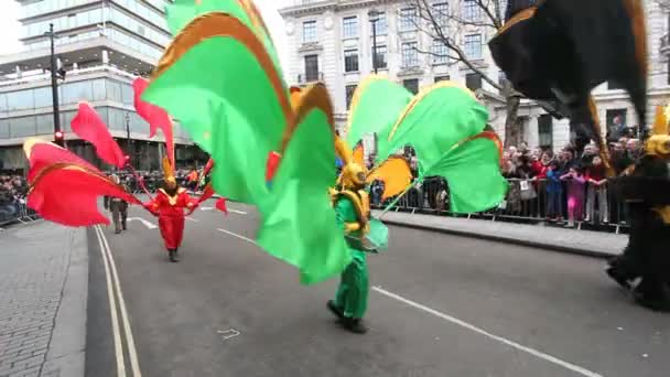 Londýn nový rok parade — Stock video