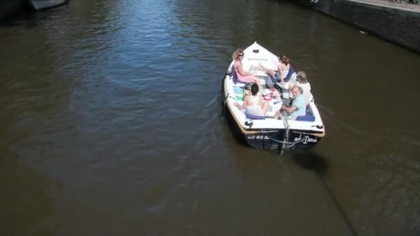 Amsterdam Canal, Holandsko — Stock video