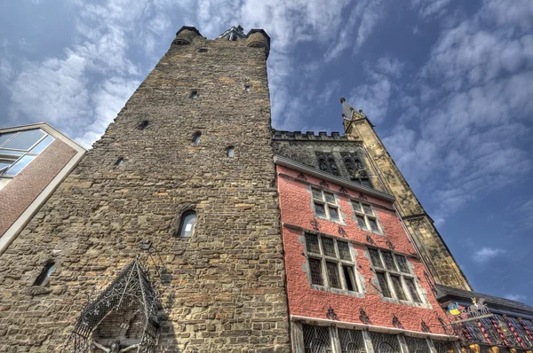 Torre Rathaus ad Aquisgrana, Germania — Foto Stock