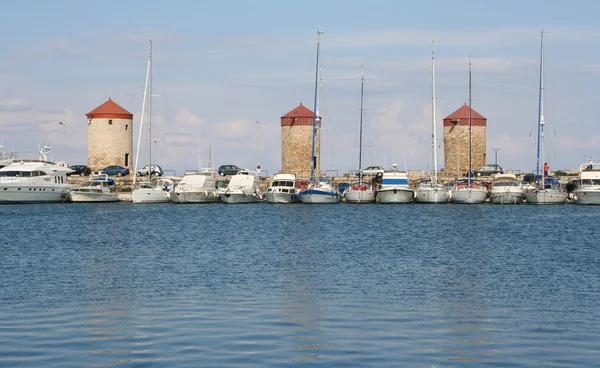 Three Mills of Rhodos — Stock Photo, Image