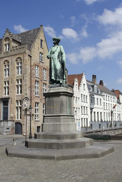 Statue of Jan van Eyck — Stock Photo, Image