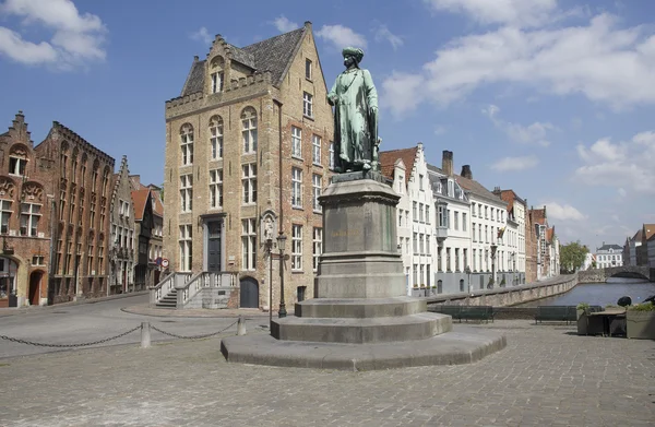 Estátua de Jan van Eyck — Fotografia de Stock