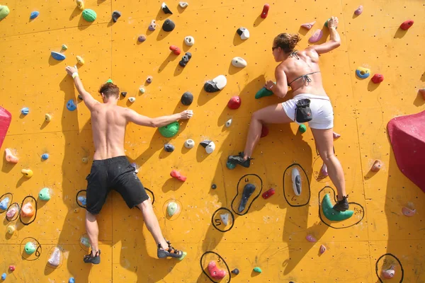 Bouldering vägg — Stockfoto