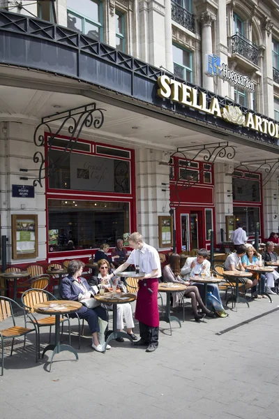 Brussel café — Stockfoto