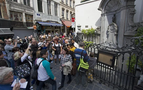 Bryssel manneken pis — Stockfoto