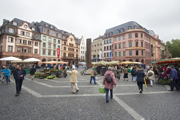 Mainz tržní náměstí — Stock fotografie