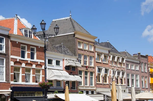 Historische Häuser Zentralen Stadtplatz Von Delft Holland — Stockfoto