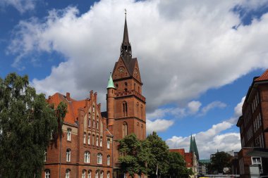 Lubeck, Almanya 'daki tarihi bina ve kuleler