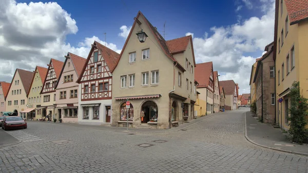 Будинки Магазини Історичний Центр Rothenburg Дер Таубер Німеччині — стокове фото