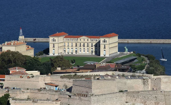 Historical Pharo Building Ancient Fortifications Old Harbor Marseille France — Stock Photo, Image