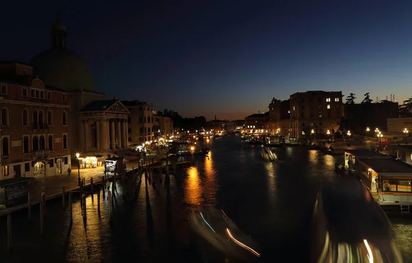 Gran Canal Edificios Históricos Venecia Por Noche — Foto de Stock