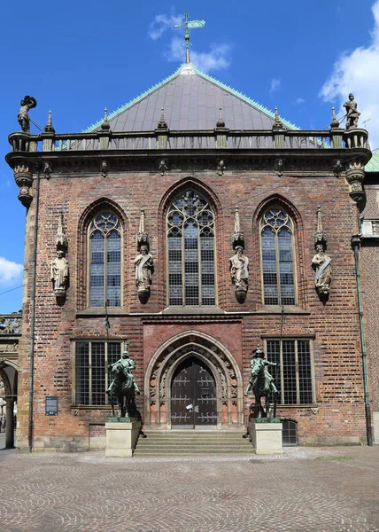 Town Hall Sculptures Bremen Germany — ストック写真