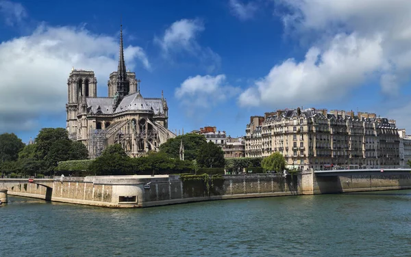 Notre Dame Kathedraal Andere Historische Gebouwen Parijs Frankrijk — Stockfoto