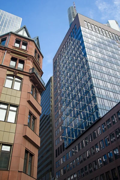 Moderní Kancelářské Budovy Středním Frankfurtu Německo — Stock fotografie