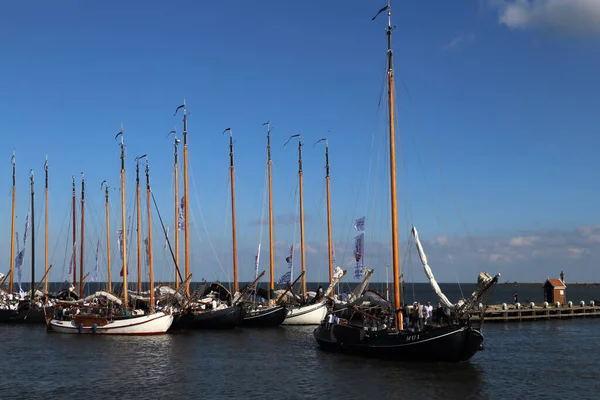 Volendam Netherlands September 2019 Historical Sailboats Historical Volendam Fishing Harbor — 스톡 사진