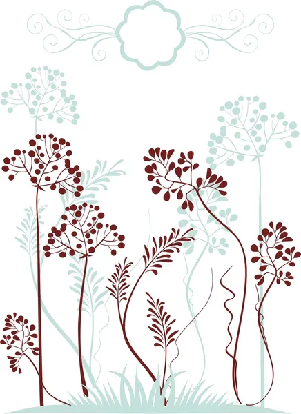 Planten silhouetten — Stockvector