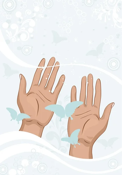 Female hands — Stock Vector