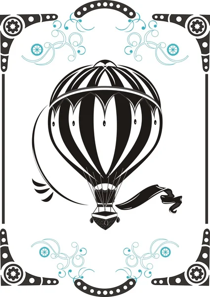 Vintage hot air balloon — Stock Vector