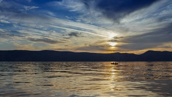 Sunset Adriatic Sea Krk Island Horvátország — Stock Fotó