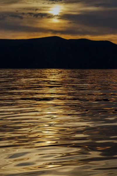 Puesta Sol Mar Adriático Isla Krk Croacia —  Fotos de Stock