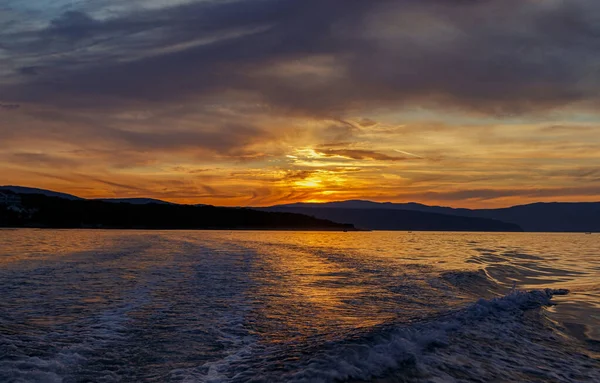 Sunset Adriatic Sea Krk Island Horvátország — Stock Fotó