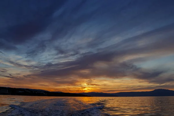 Puesta Sol Mar Adriático Isla Krk Croacia —  Fotos de Stock