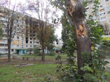 Harkov Saltovka şehrinin Ukrayna bölgesi, savaşın ilk günlerinden itibaren Rusya ile yapılan bombardıman sonrasında zarar gördü.