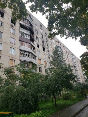 Harkov Saltovka şehrinin Ukrayna bölgesi, savaşın ilk günlerinden itibaren Rusya ile yapılan bombardıman sonrasında zarar gördü.