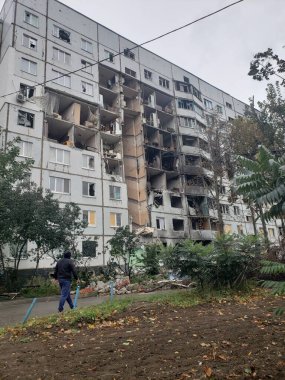 Harkov Saltovka şehrinin Ukrayna bölgesi, savaşın ilk günlerinden itibaren Rusya ile yapılan bombardıman sonrasında zarar gördü.