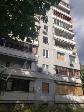 Harkov Saltovka şehrinin Ukrayna bölgesi, savaşın ilk günlerinden itibaren Rusya ile yapılan bombardıman sonrasında zarar gördü.