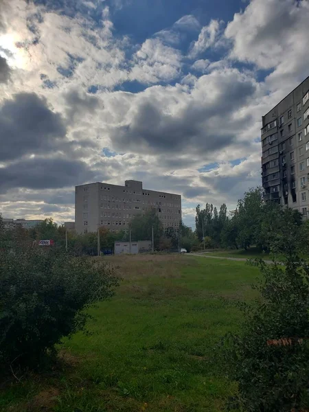 Der Ukrainische Bezirk Der Stadt Charkow Saltowka Die Nach Dem — Stockfoto