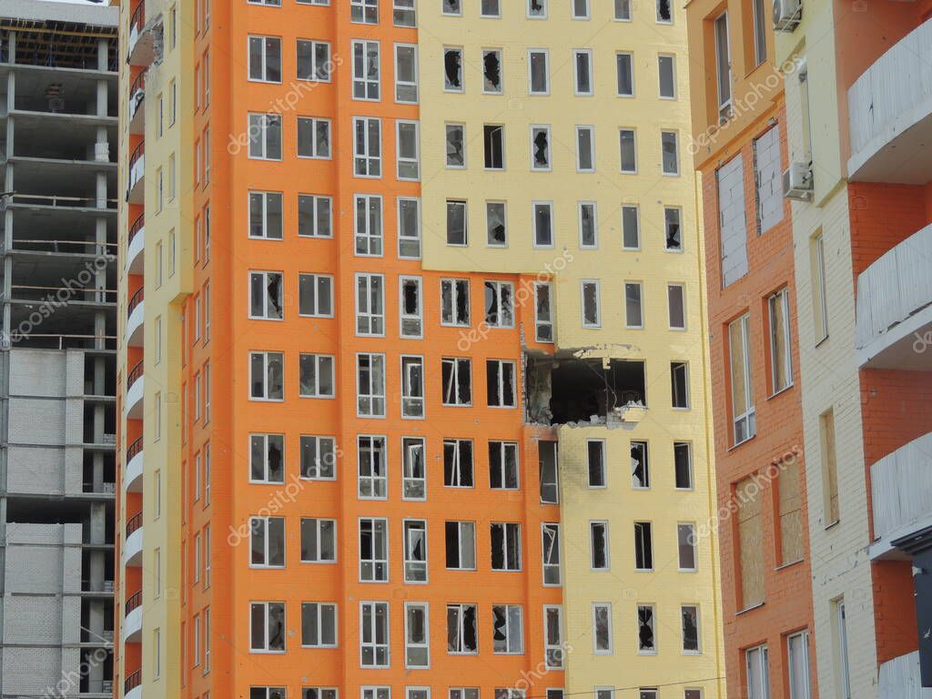 El distrito ucraniano de la ciudad de Jarkov Saltovka, que sufrió