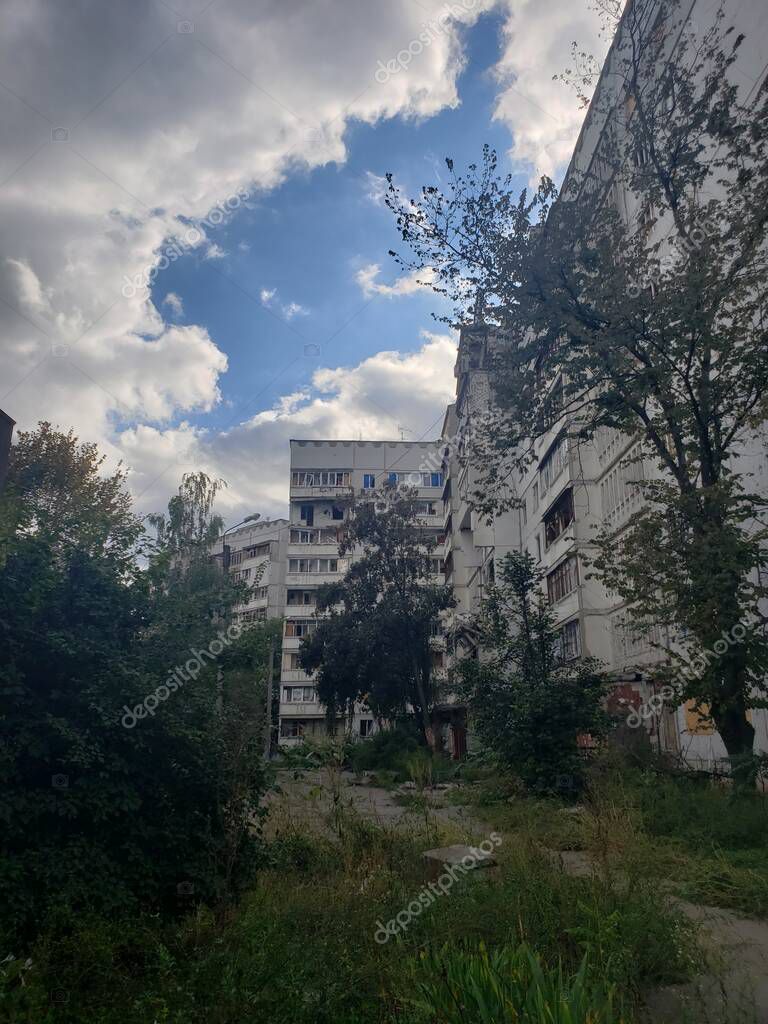 El distrito ucraniano de la ciudad de Jarkov Saltovka, que sufrió