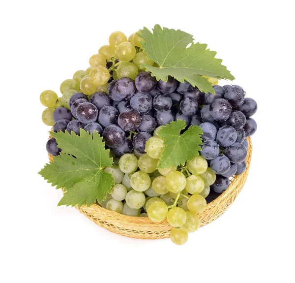 Uvas pretas e brancas — Fotografia de Stock